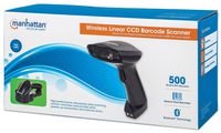 Manhattan Wireless Linear Handheld CCD Barcode Scanner, Bluetooth, 500mm Scan Depth, up to 80m effective range (line of sight), Black, Box - W124793077