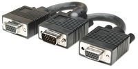 Manhattan SVGA Y Cable, HD15, Male to Female, 15cm, Black, Polybag - W125008178