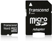 Transcend Transcend, 16GB, microSDHC, Class 10, UHS-I, 90MB/s with Adapter - W125175858