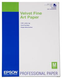 Epson Velvet Fine Art Paper, DIN A2, 260g/m², 25 Sheets - W125316186