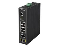 D-Link Layer 2 Industrial Managed Switch, 10 x 10/100/1000Base-T Ports (8 PoE Ports), 2 x 1000Base-X SFP Ports - W125508562
