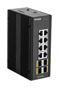 D-Link 8x 100/1000BaseT, 4x 100/1000BaseSFP, 256 VLANs, QoS, IP30, 61x154x109 mm - W125508564