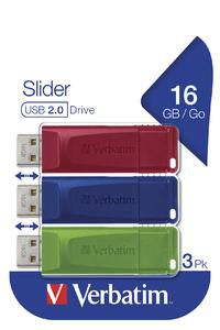 Verbatim Slider USB Drive - 16GB multipack - W125625488