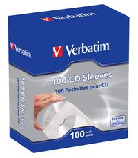 Verbatim CD Sleeves (Paper) 100pk - W125625527
