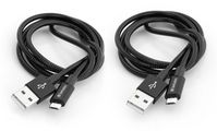 Verbatim Micro USB Sync & Charge Cable 100 cm, Black, 2 Pack - W125625538