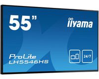 iiyama 138.684 cm (54.6") , 138.8cm, IPS LED, 1920 x 1080, 16:9, 450 cd/m², DVI, VGA, HDMI x2 (v.1.4), DisplayPort, RCA (L/R) x1, RS-232c, RJ45, IR, USB, VESA 400 x 400, Android OS, 76.1W, 1233.5 x 710.5 x 45.5mm - W125627578