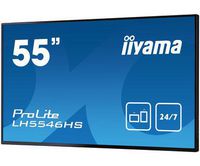 iiyama 138.684 cm (54.6") , 138.8cm, IPS LED, 1920 x 1080, 16:9, 450 cd/m², DVI, VGA, HDMI x2 (v.1.4), DisplayPort, RCA (L/R) x1, RS-232c, RJ45, IR, USB, VESA 400 x 400, Android OS, 76.1W, 1233.5 x 710.5 x 45.5mm - W125627578