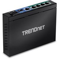 TRENDnet 5xRJ-45, 1xSFP, 2K MAC, 12 Gbit/s, 100-240V, 50/60Hz, 71.5W, 193x84x26mm, 356g - W124676356
