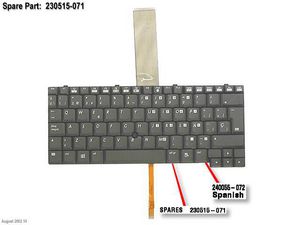 KEYBOARD W/POINTSTICK-SP - Teclado / ratn