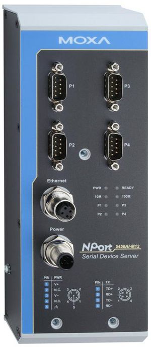 NPORT DEVICE SERVER, 4 PORT, M 46586 - I/O -  5703431465862