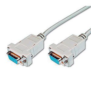 Zero-Modem connection cable, 4016032301042 SCSENN3N - Zero-Modem connection cable, -D-Sub9 F/F, 3.0m, snap-hoods, - 4016032301042