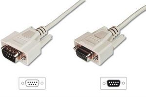 Datatransfer extension cable, 4016032301479 SCSEHN3 - Datatransfer extension cable, -D-Sub9 M/F, 3.0m, serial, - 4016032301479