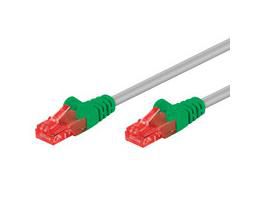 Crossed UTP CAT6 2M Grey PVC 7331990045683 - Crossed UTP CAT6 2M Grey PVC -Green Boots, Red Plug - 7331990045683