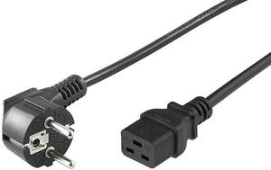 Power Cord CEE 7/7 - C19 1m 5706998899767 - Power Cord CEE 7/7 - C19 1m -Angled Schuko - C19 - 5706998899767