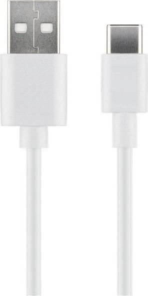 USB-C to USB2.0 A Cable, 2m 5706998775078 - USB-C to USB2.0 A Cable, 2m -White, for synching and - 5706998775078