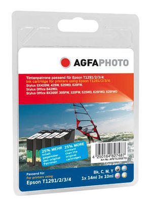 Ink BK/C/M/Y 4250164827487 T1295, C13T12954010, T1291, C13T12914011, T1292, C13T12924011, T1293, C13 - Part Number: APET129SETD