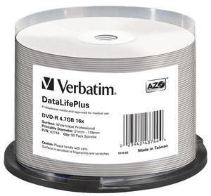 DVD-R 16X bulk, 4.7GB Wide ink 023942437444 - DVD media -  023942437444