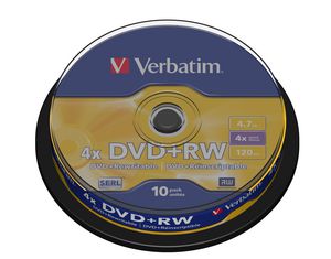 DVD+RW 4X, 4.7GB Branded 43488 - DVD+R/RW media -  023942434887