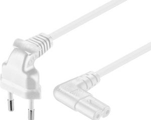 Power Cord Notebook 1m White 5704174037453 - Power Cord Notebook 1m White -Euro plug to Euro-8- jack 90 - 5704174037453