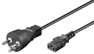 PowerCord DK 0,5m IEC320 5706998773883 - PowerCord DK 0,5m IEC320 -Black - 5706998773883