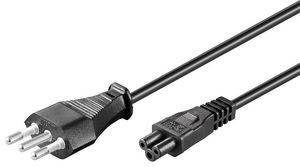 Power Cord Italy - C5 1.8m 5705965856413 - Power Cord Italy - C5 1.8m -Black, 10A - 5705965856413