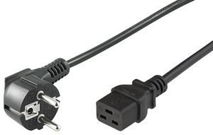 Power Cord CEE 7/7 - C19 0.5m 5706998900142 - Power Cord CEE 7/7 - C19 0.5m -Angled Schuko - C19 - 5706998900142