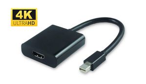 Active Mini DP to HDMI Adaptor 5712505743362 0B47089, EJU-00004, Q7X-00022, EJU-00004, EJT-00004, 50 - Active Mini DP to HDMI Adaptor -Mini DP to HDMI, M/F Black - 5712505743362