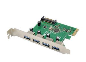 USB 3.0 4 port PCIe card 5712505804827 PEXUSB314A2V2, - USB 3.0 4 port PCIe card -Main chip : VL805 USB3.0 - 5712505804827