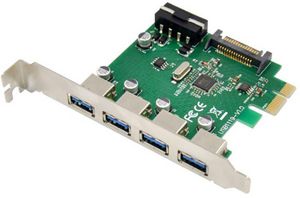 4 port USB 3.0 PCIe card 5712505805909 - 4 port USB 3.0 PCIe card -Main chip : VL805 4 external - 5712505805909
