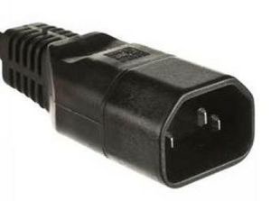 IEC Power Adaptor C14 Plug 5711783345510 - IEC Power Adaptor C14 Plug -C14 Socket, Straight, Black - 5711783345510