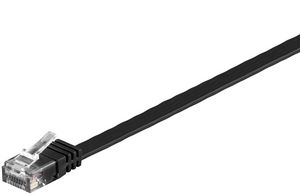 U/UTP CAT6 0.25M Black Flat 5712505707982 - U/UTP CAT6 0.25M Black Flat -Unshielded Network Cable, - 5712505707982