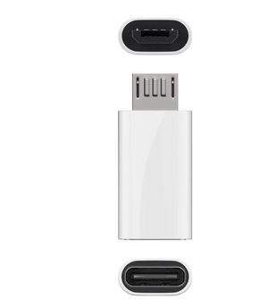 USB 2.0 Micro-B to USB-C 5706998322821 - USB 2.0 Micro-B to USB-C -Adapter, white - 5706998322821