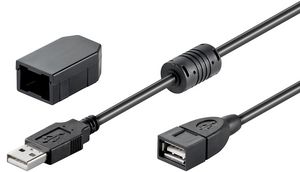 USB 2.0 A-A 2M M-F Extension, 5712505791714 - USB 2.0 A-A 2M M-F Extension, -with ferrite core - 5712505791714