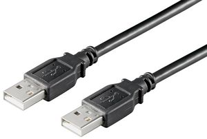 USB2.0  A - A 0,5m. M-M, BLACK 5711045494741 - Part Number: USBAA05B