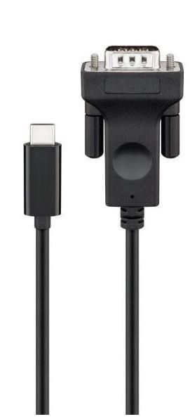 USB - C to VGA 1.8m, Black 5706998900425 - USB - C to VGA 1.8m, Black -USB-C - VGA 15-pin M-M - 5706998900425