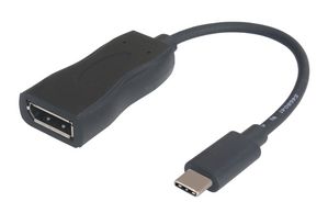 USB-C to Displayport M-F 5712505644737 - USB-C to Displayport M-F -resolution Up 4K@60Hz 0,2m, - 5712505644737