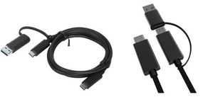 USB-C Cable Cable, 1m 5706998851048 4X90U90618, 03X7470, FRU03X7470 - USB-C Cable Cable, 1m -with one USB 3.0 A adapter, - 5706998851048