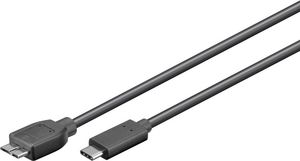USB-C to USB3.0 Micro B 1M 5712505644768 - USB-C to USB3.0 Micro B 1M -Black, for synching and - 5712505644768