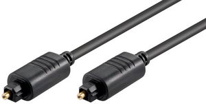 Toslink M-M 10m Black 5711783793298 - Toslink M-M 10m Black -TT6100BKAD, TOSLINK, Male, - 5711783793298