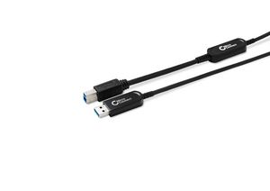 Premium Optic USB 3.0 A-B 25m 5704174068198 - Premium Optic USB 3.0 A-B 25m -Active Optical Hybrid Cable, - 5704174068198