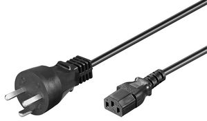 Power Cord DK 3m IEC320 EDB. 5712505331156 - Power Cord DK 3m IEC320 EDB. -Danish power plug, black - 5712505331156