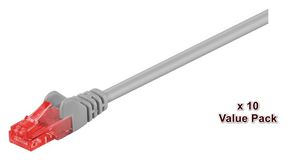 U/UTP CAT6 5M GREY 10 PACK 5704327713708 VALUE-PACK - U/UTP CAT6 5M GREY 10 PACK -1 pcs. = 10 pcs. in one bag - 5704327713708