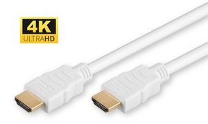 HDMI High Speed cable, 0,5m, 5711783363293 - HDMI High Speed cable, 0,5m, -White High Speed with Gold - 5711783363293