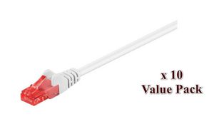 U/UTP CAT6 5M White 10 PACK 5711783229636 V-UTP605WVALUEPACKAGE - U/UTP CAT6 5M White 10 PACK -1 pcs. = 10 pcs. in one bag - 5711783229636