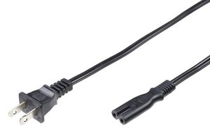 Power Cord US - C7 1.8m 5705965982303 - Power Cord US - C7 1.8m -Black, - 5705965982303