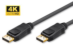 4K Displayport Cable 2m 5711783418092 AK-340100-020-S - 4K Displayport Cable 2m -Displayport version 1.2, Black - 5711783418092