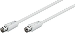 Coax M-F 0.5m White 75 Ohm 5704174252351 - Coax M-F 0.5m White 75 Ohm -Double Shielded - 5704174252351