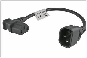 Power adapter C13 C14 angled 5704174264293 - Power adapter C13 C14 angled -0.3m IEC 320 C13 - IEC320 C14 - 5704174264293