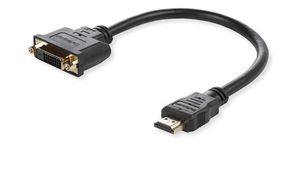 Adapter HDMI -  DVI M/F, 15CM 5704174061946 HDDVIMF8IN - Adapter HDMI -  DVI M/F, 15CM -Black, HDMI to DVI (24+1) - 5704174061946