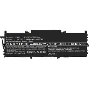 Laptop Battery for Asus 5704174521013 0B200-02760000 C41N1715 - Laptop Battery for Asus -47Wh Li-Pol 15.4V 3050mAh for - 5704174521013